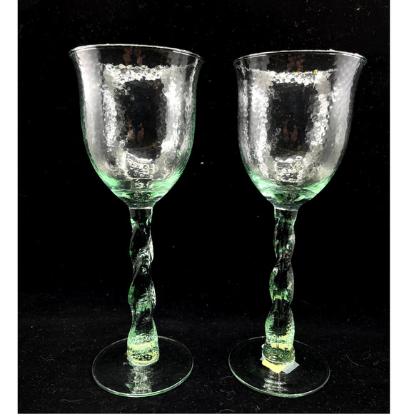 NEW (2) Vidrios San Miguel Recycled Glass 18 oz 11" Water Goblet Wine Glass - Picture 1 of 15